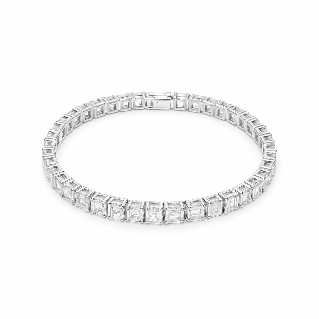 Diamond bracelet on a white background