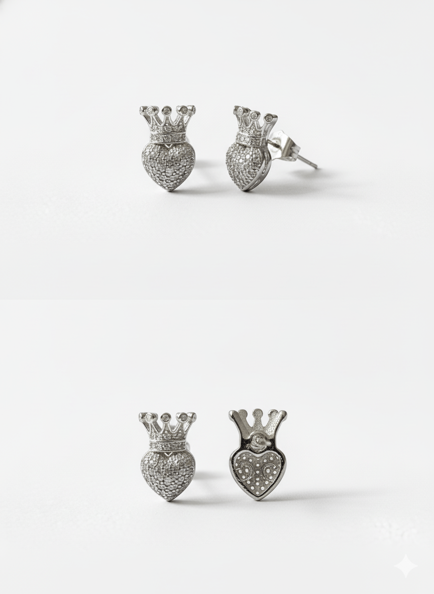 King Of Heart Earrings Hype Nation
