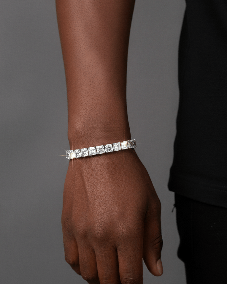 square tennis bracelet