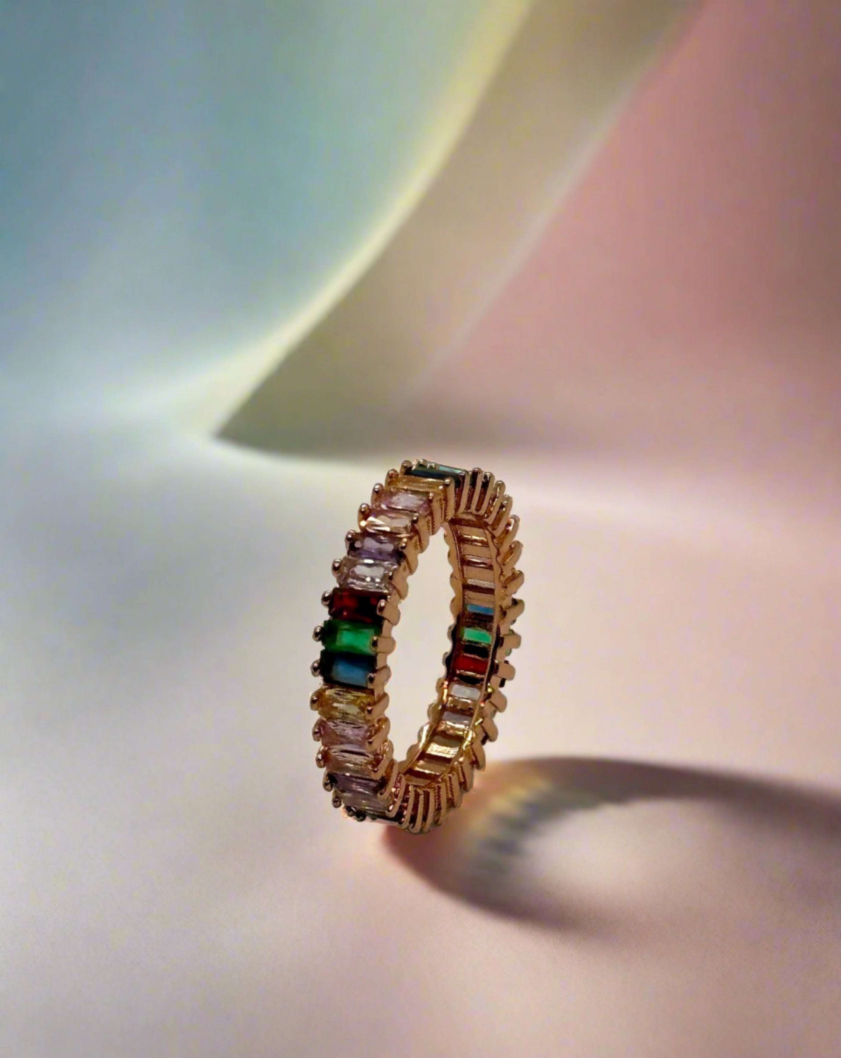 Rainbow Eternity Ring