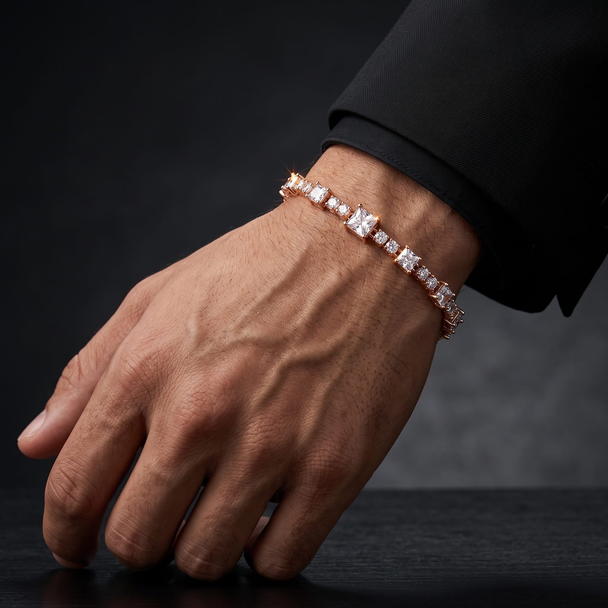Mixed-Cut Tennis Bracelet