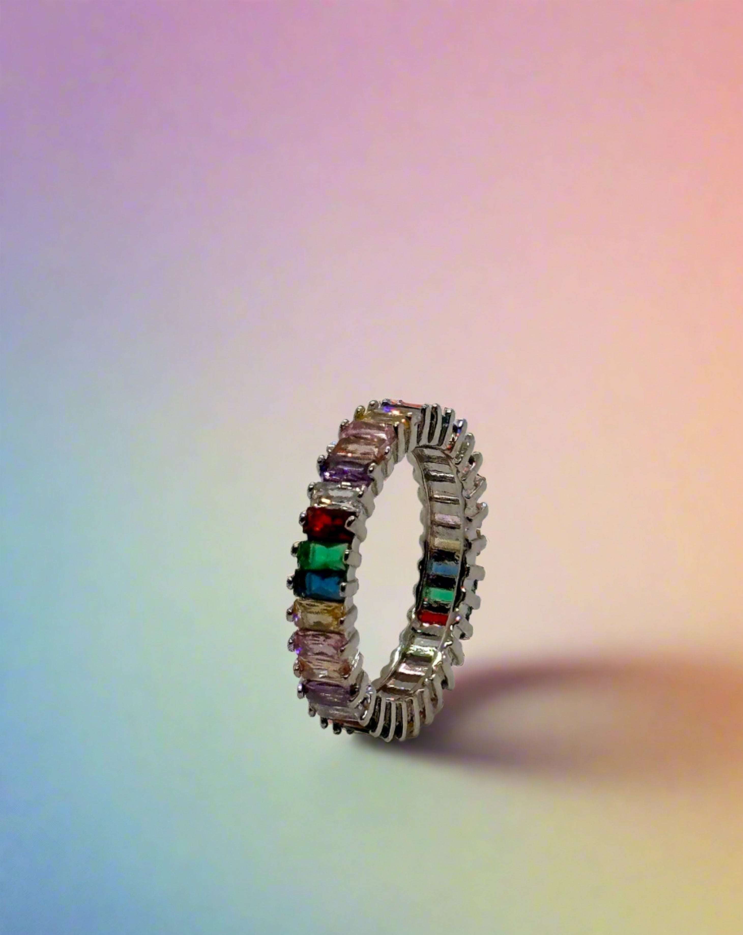 Rainbow Eternity Ring