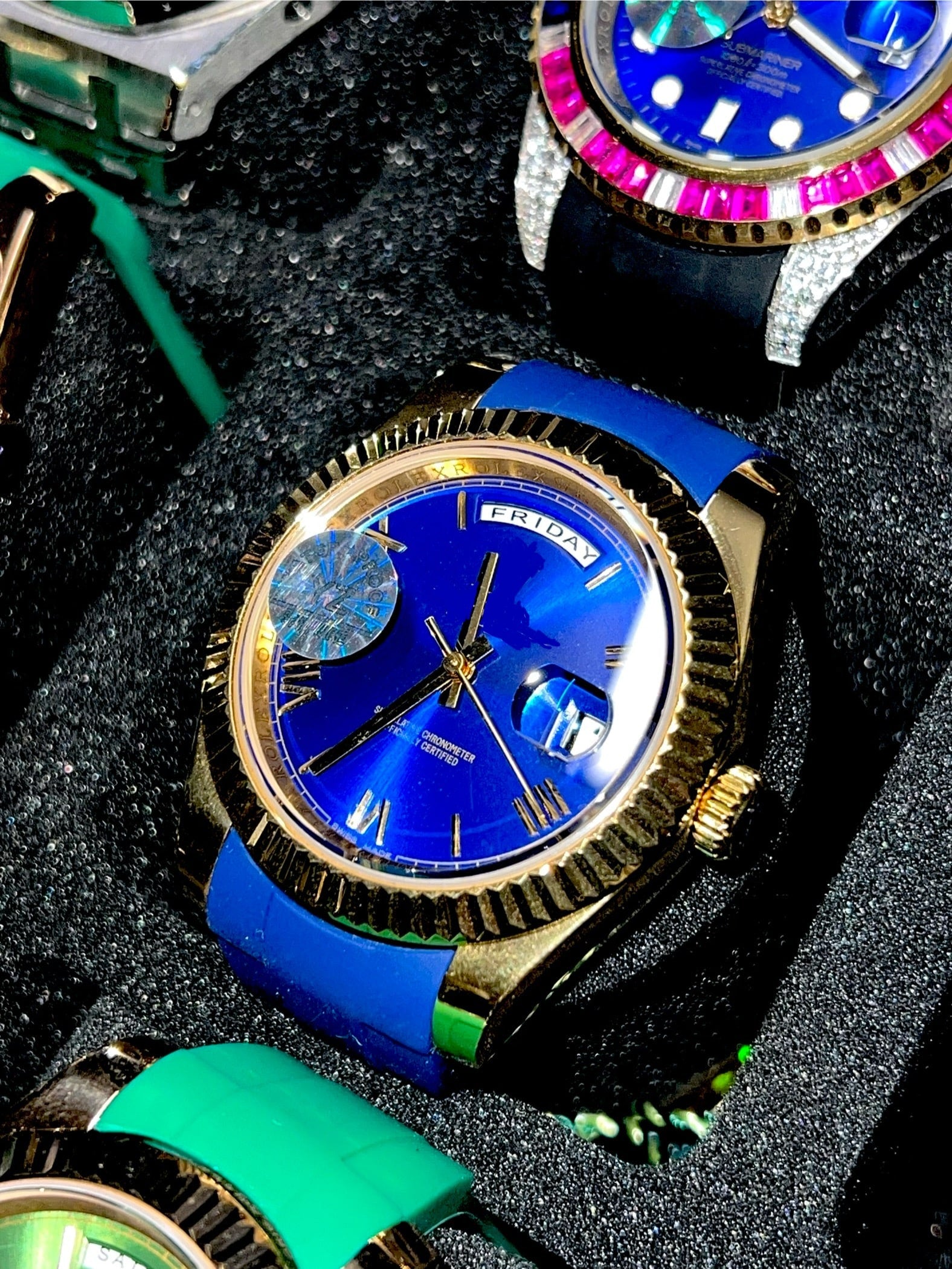 Rolex Day Date Blue Gold