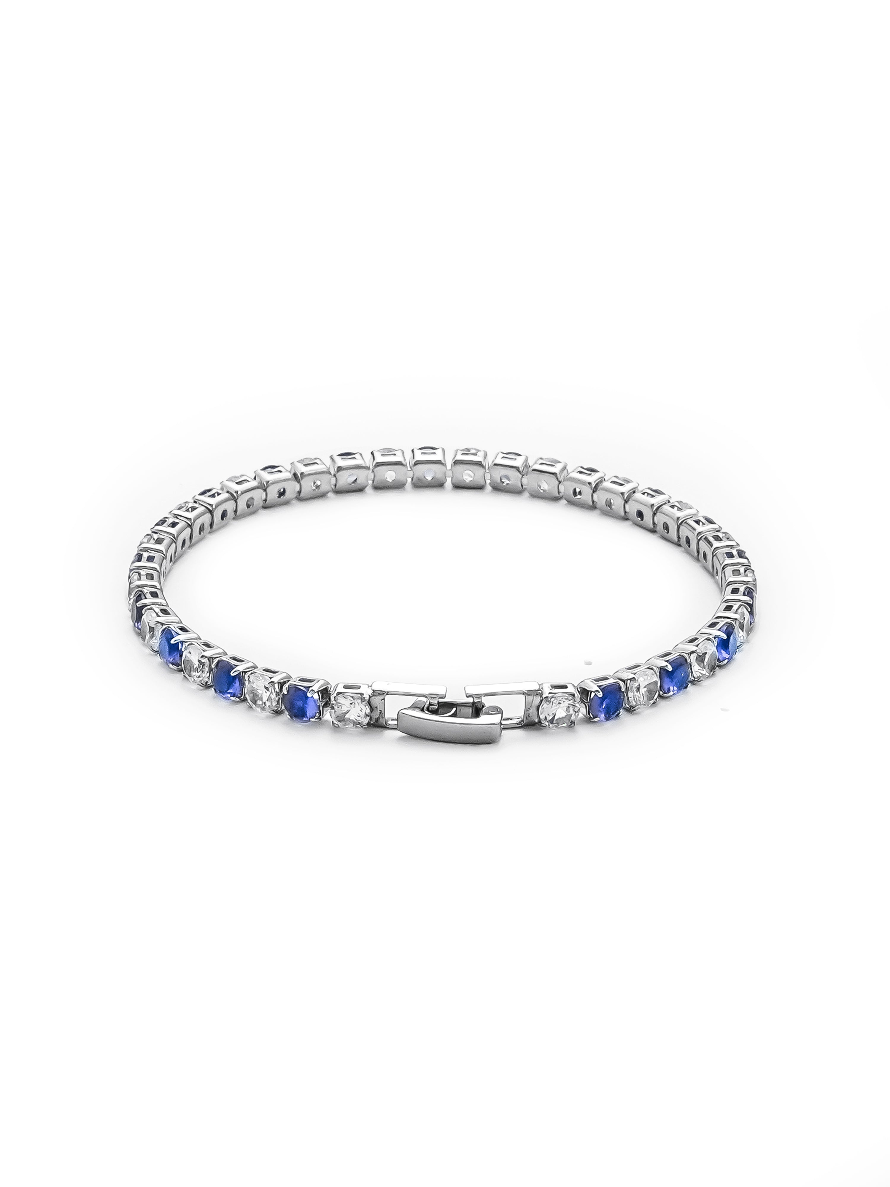 Silver Blue Tennis Bracelet