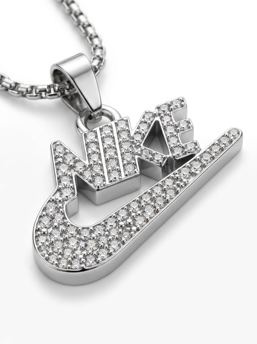 Iced Out Nike Pendant