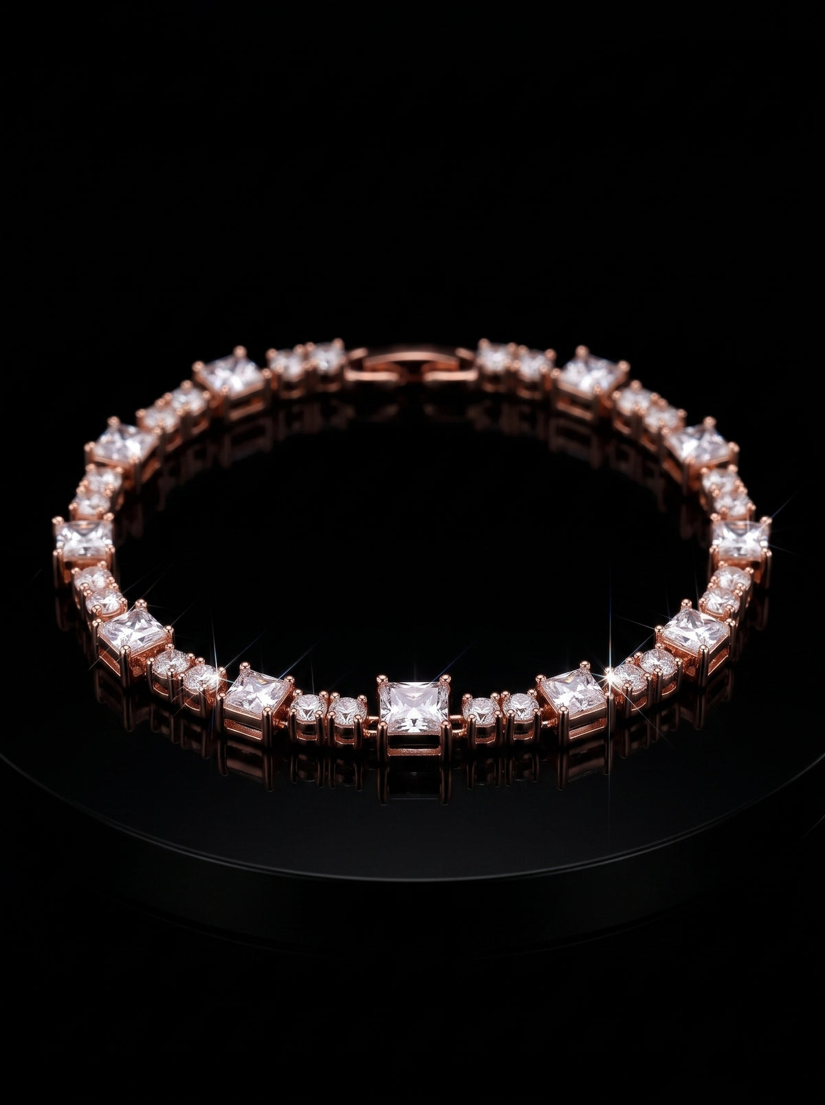 Mixed-Cut Tennis Bracelet