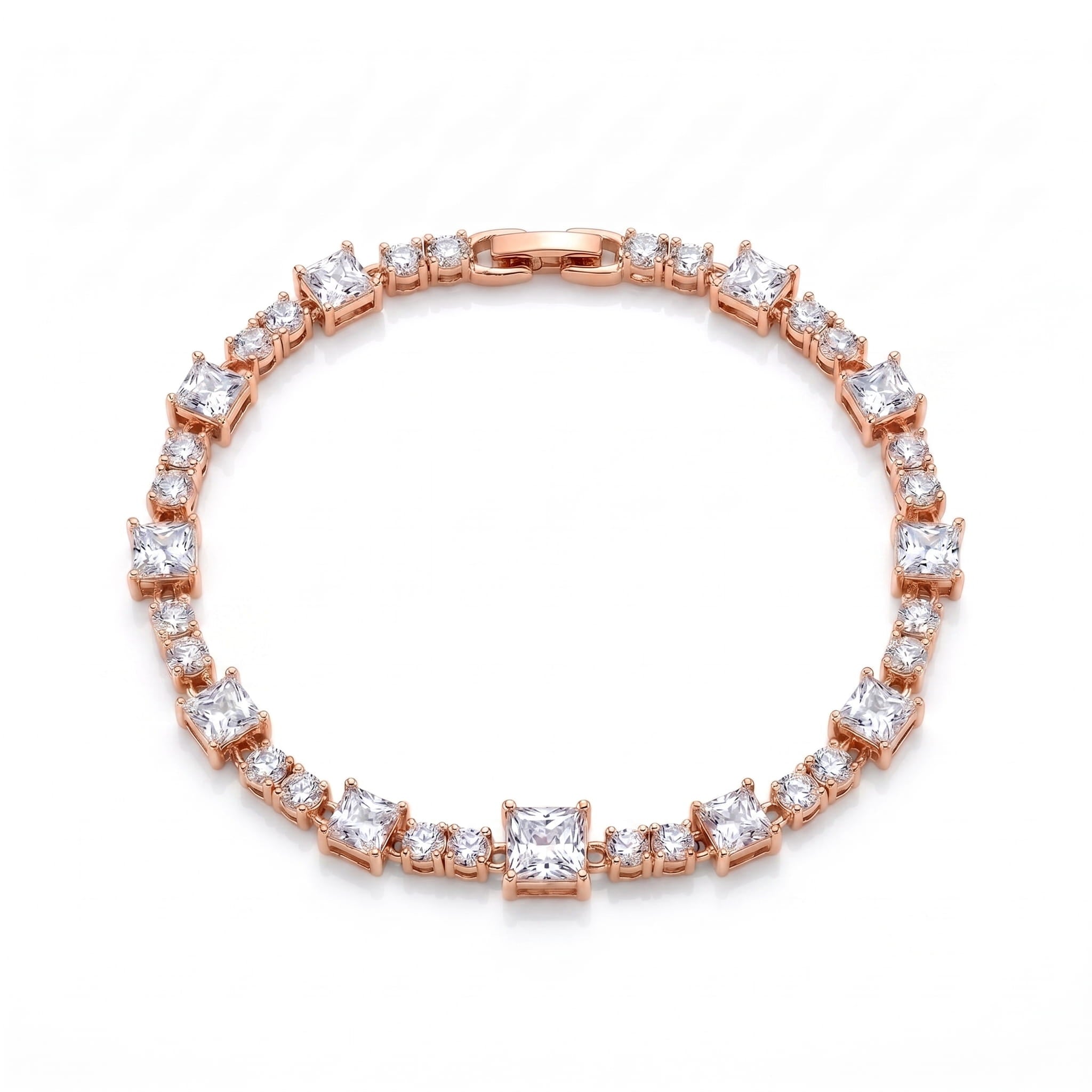 Mixed-Cut Tennis Bracelet