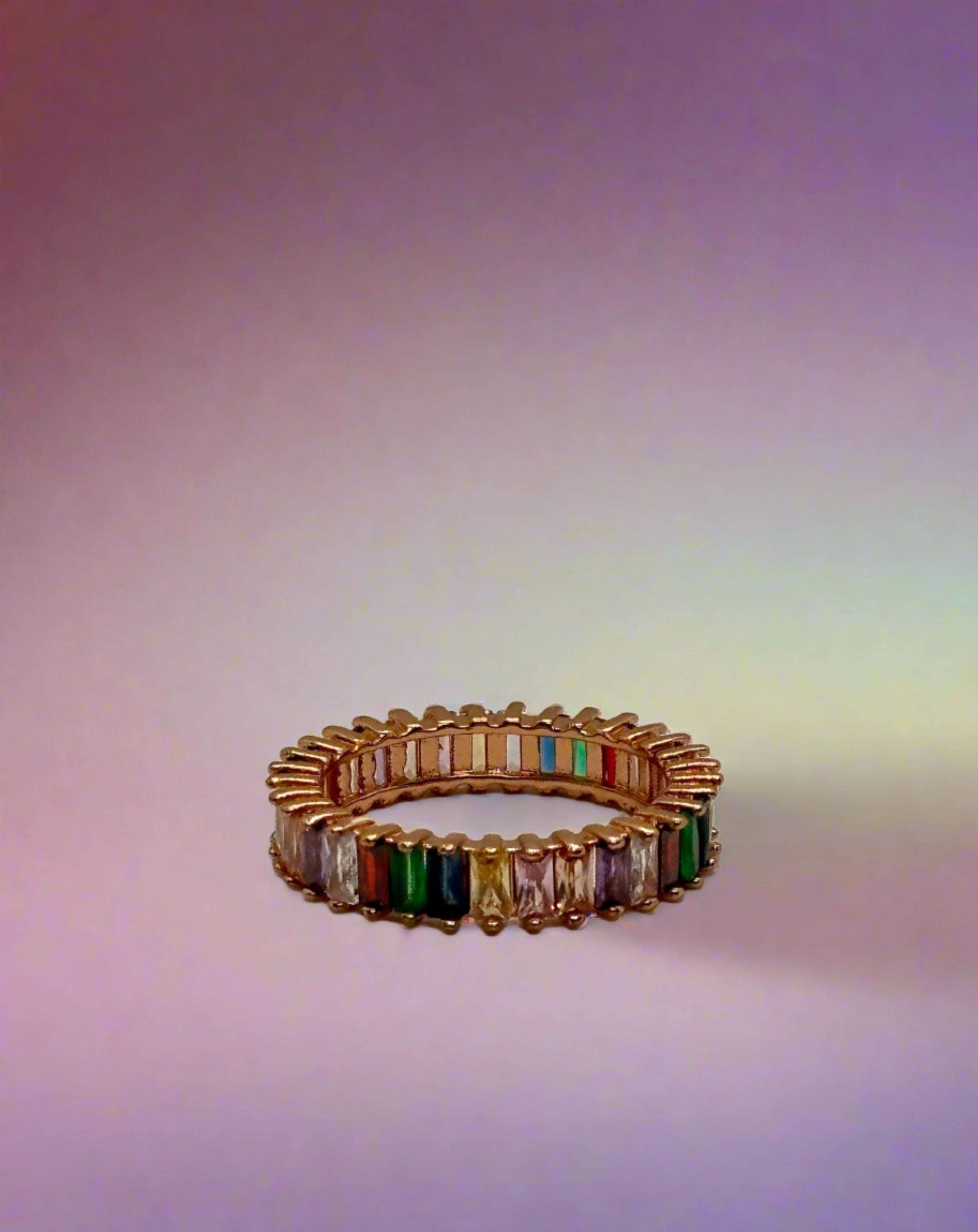 Rainbow Eternity Ring