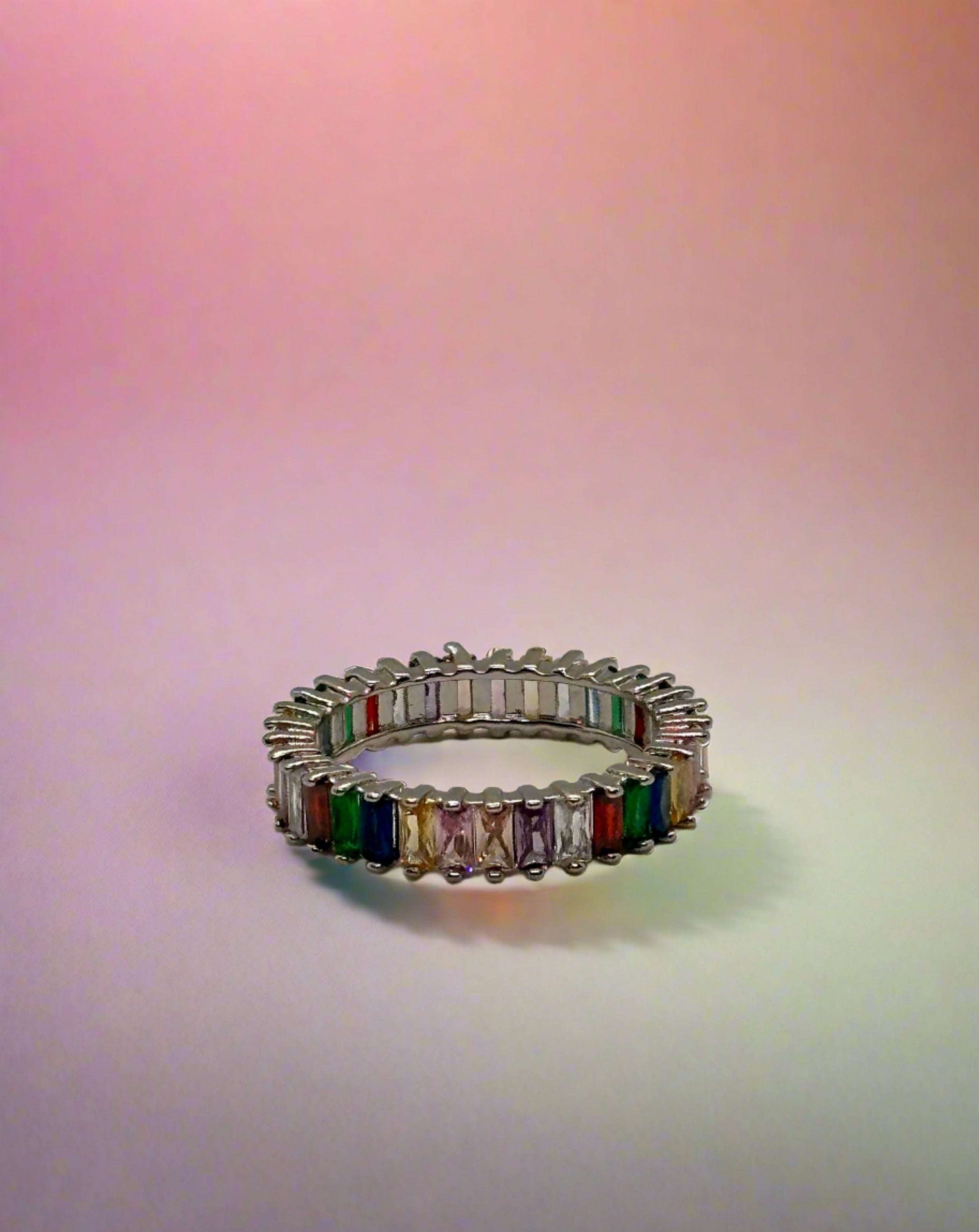 Rainbow Eternity Ring