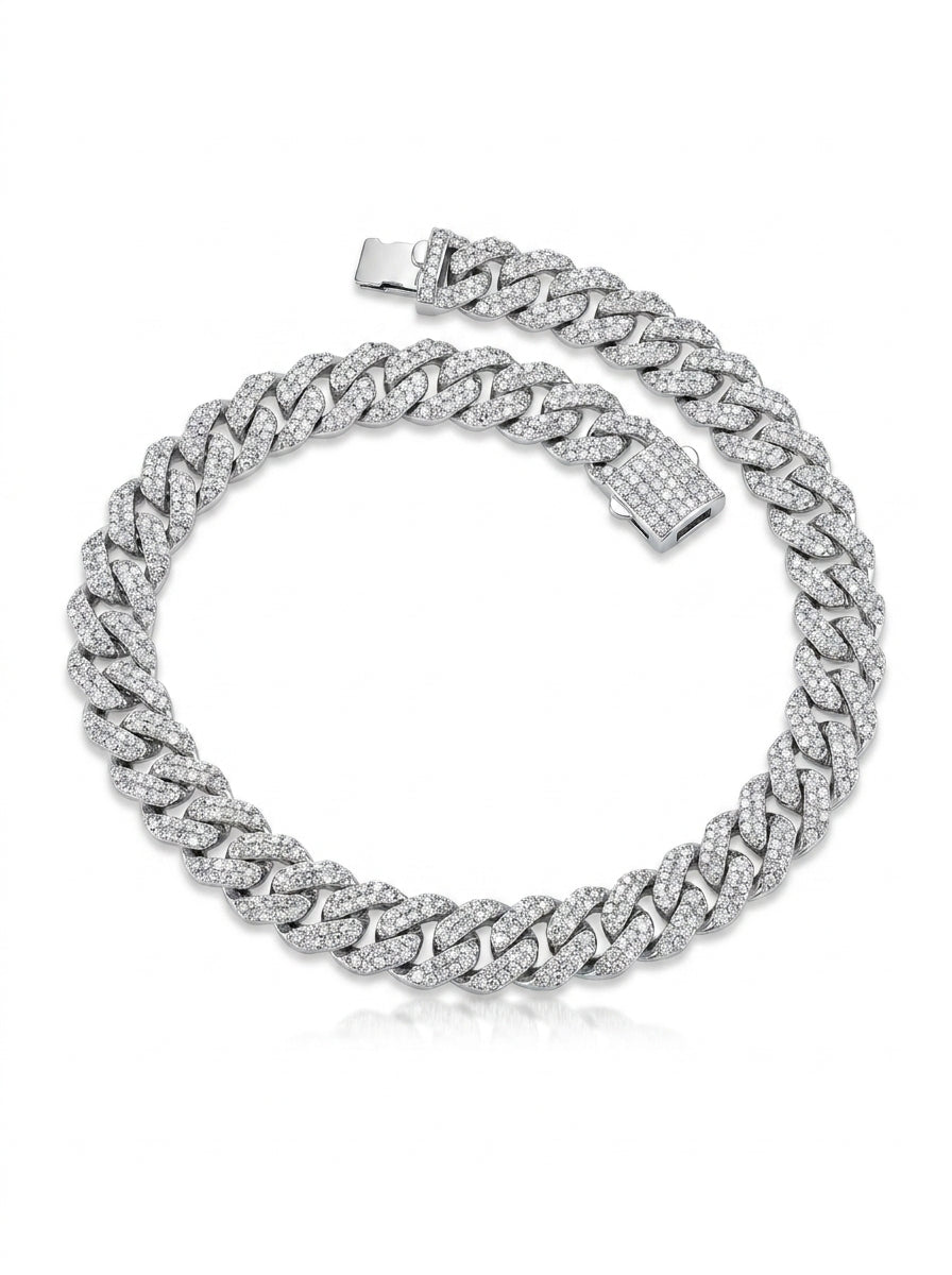 Iced out Prong Cuban Chain 14mm