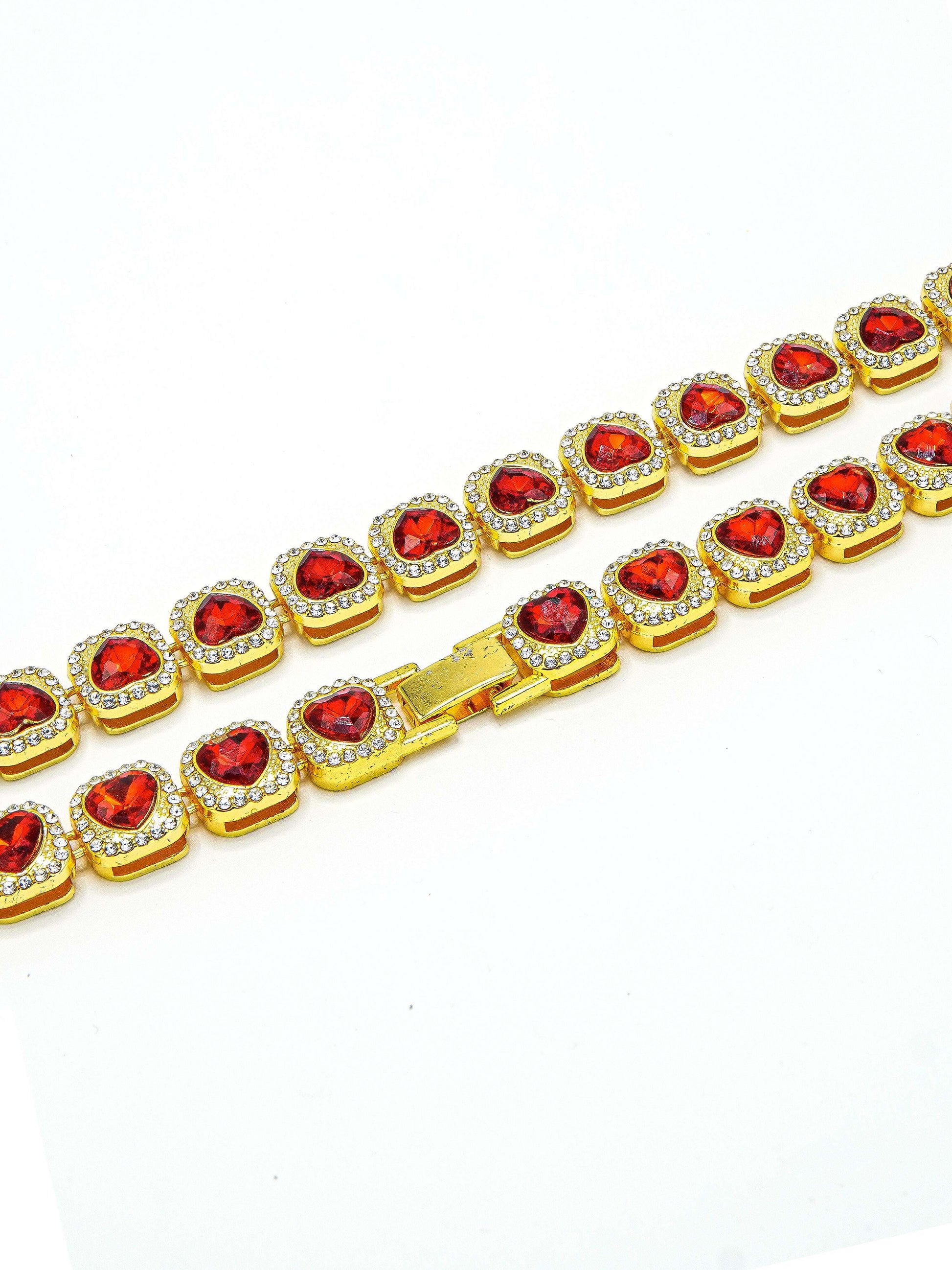 Heart Cluster Tennis Chain Hype Nation