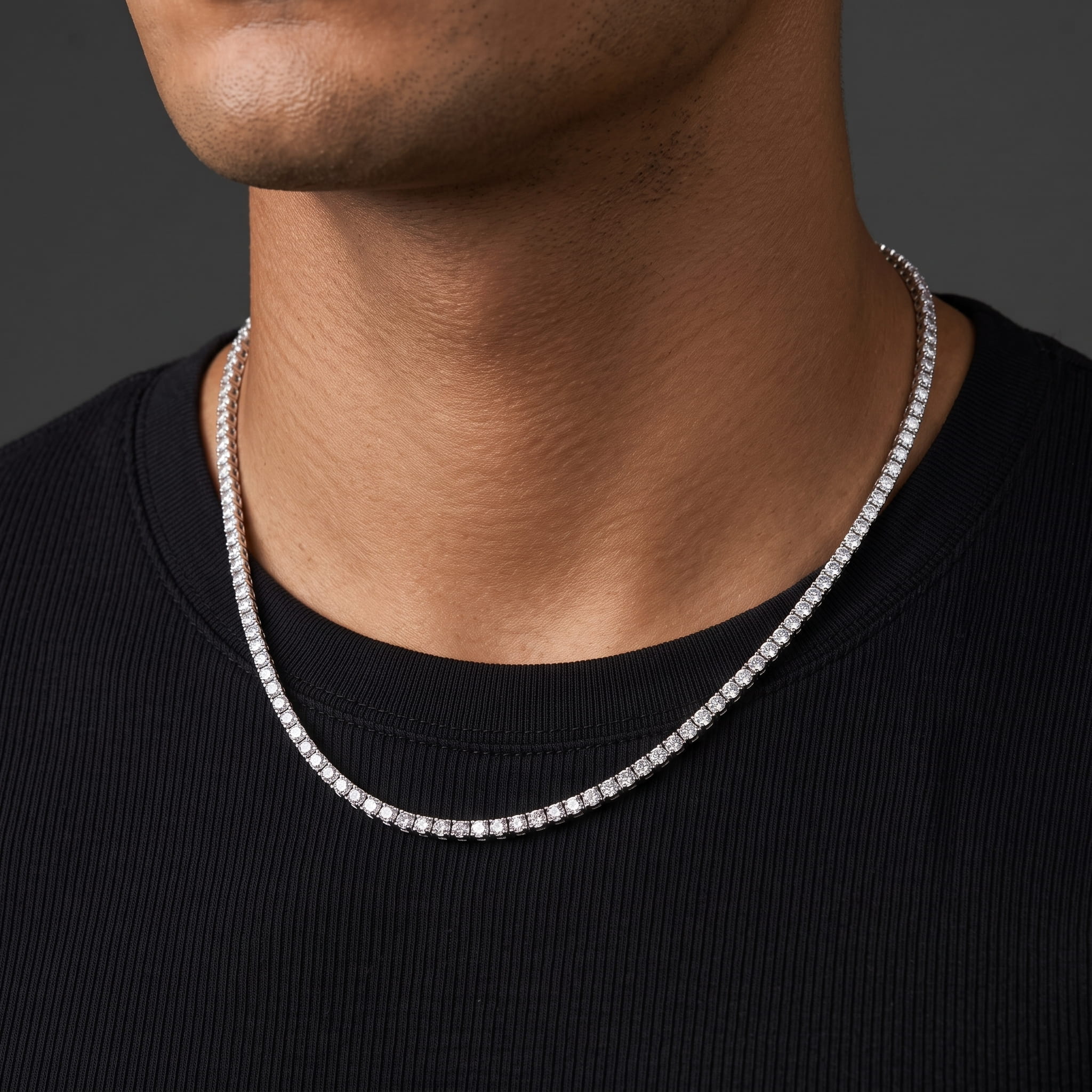 Moisanite Tennis Chain sterling Silver 925