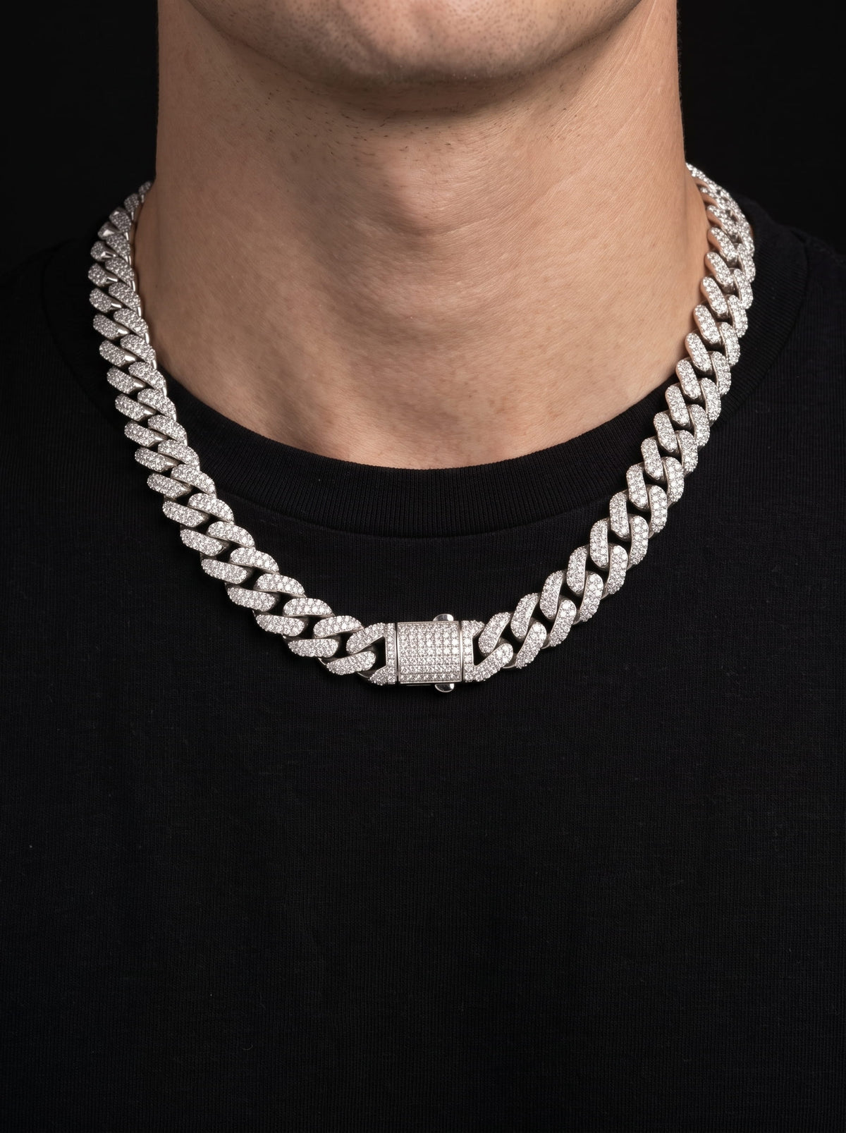 Iced out Prong Cuban Chain 14mm