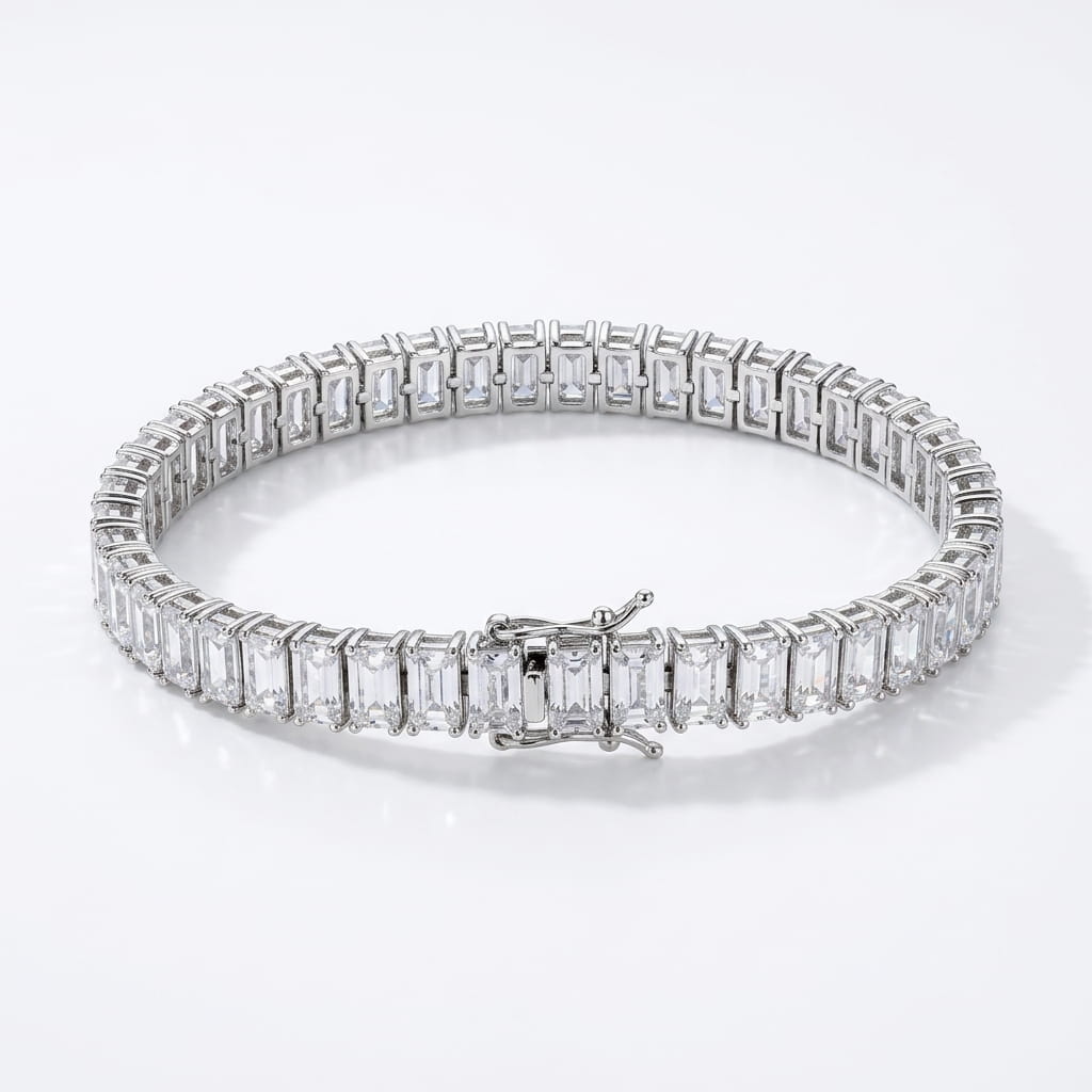 Emerald-Cut Tennis Bracelet