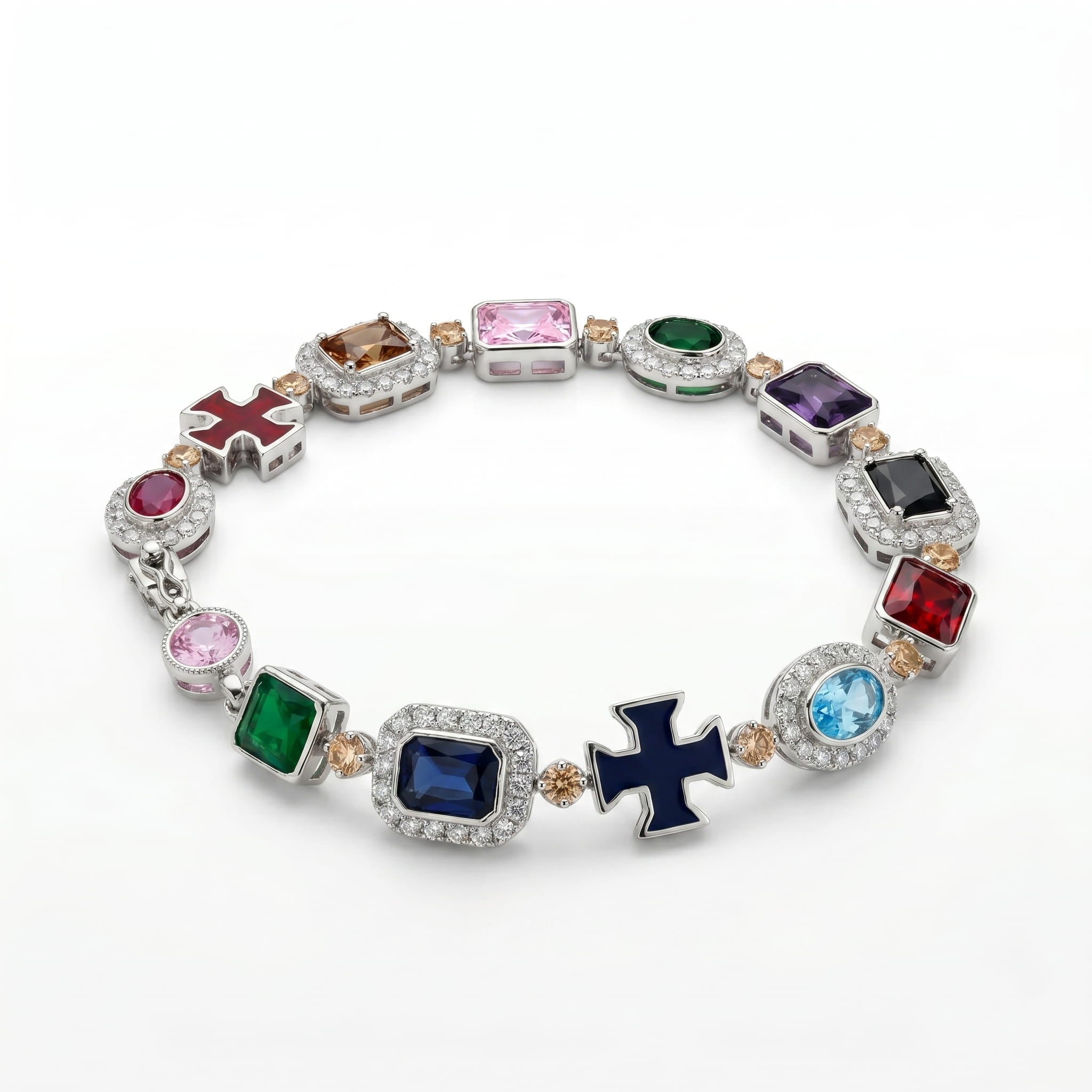 Gemstone Bracelet Sterling Silver 925 Hype Nation