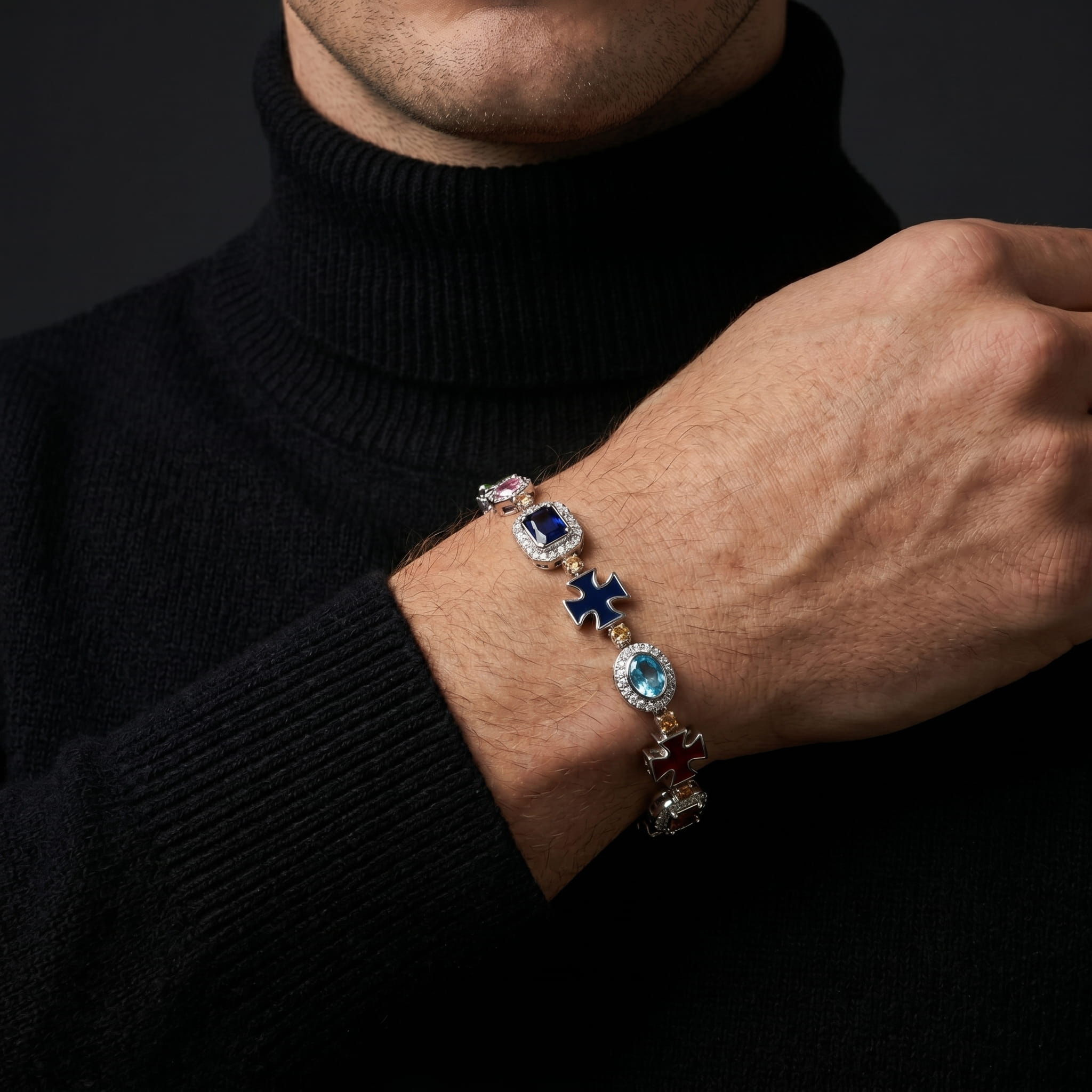 Gemstone Bracelet Sterling Silver 925 Hype Nation