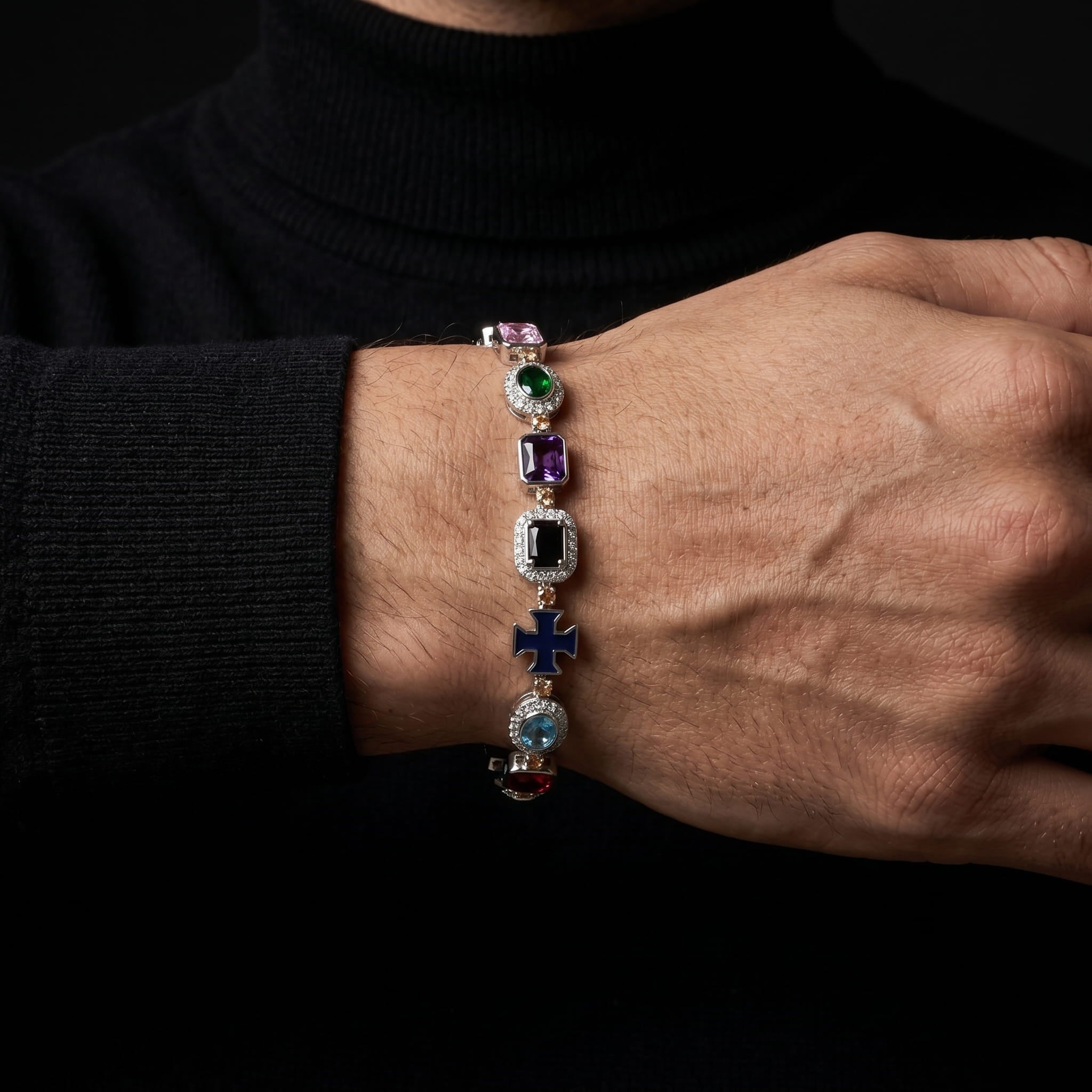 Gemstone Bracelet Sterling Silver 925 Hype Nation