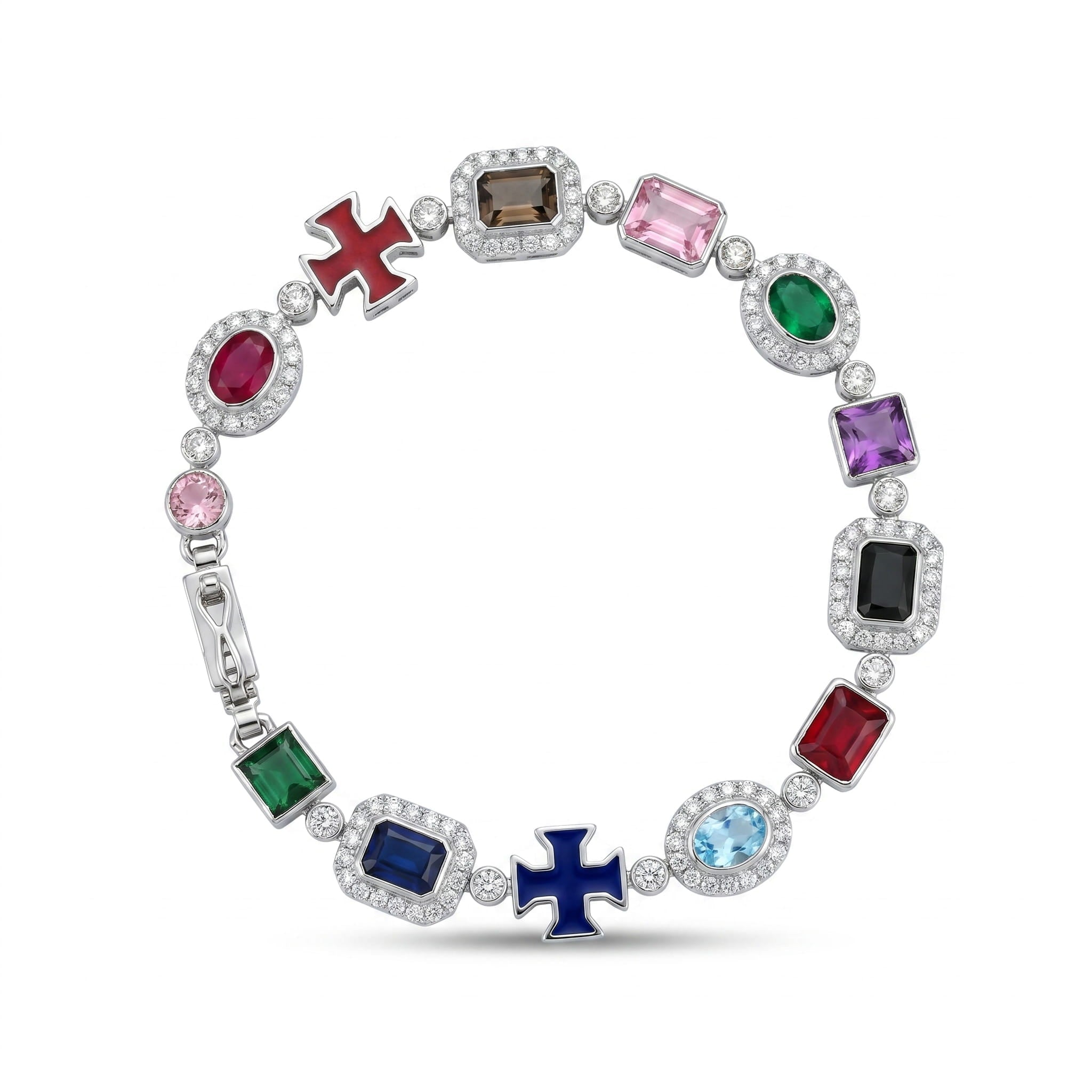 Gemstone Bracelet Sterling Silver 925 Hype Nation