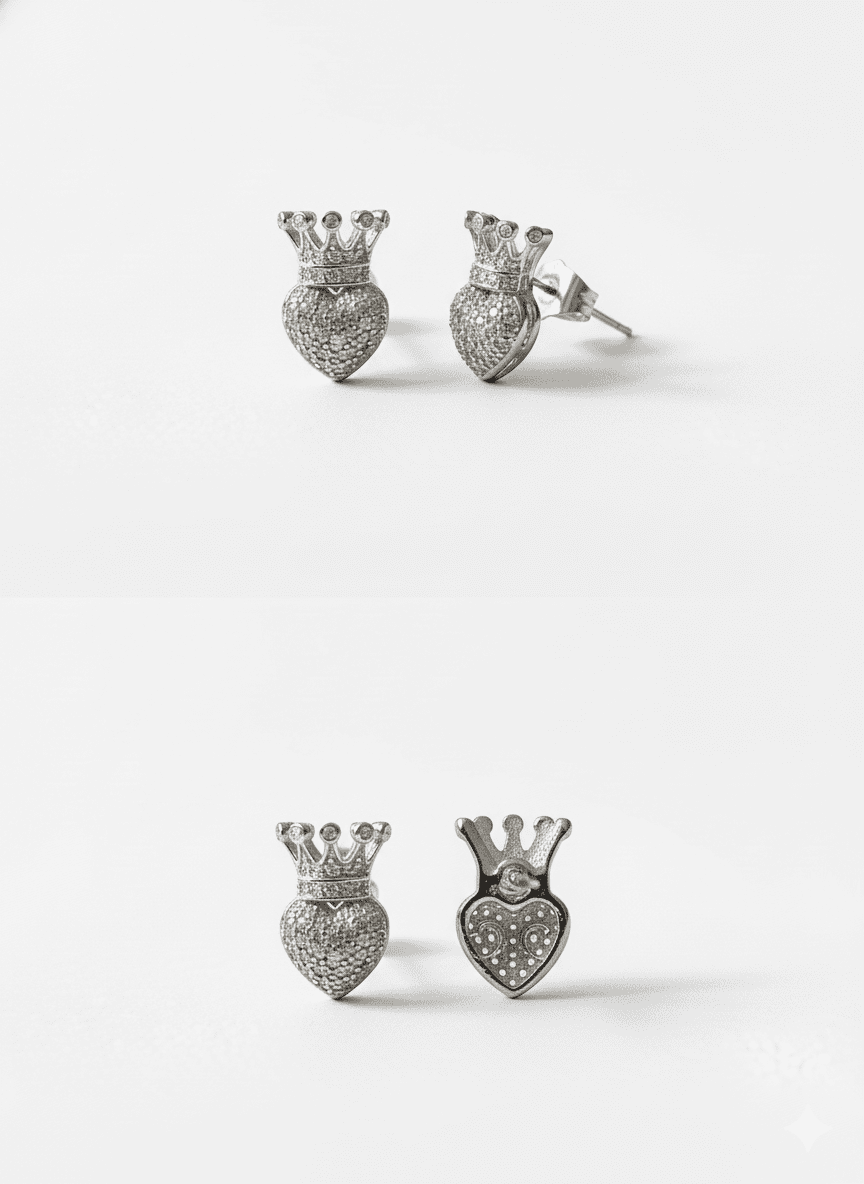 King Of Heart Earrings Hype Nation