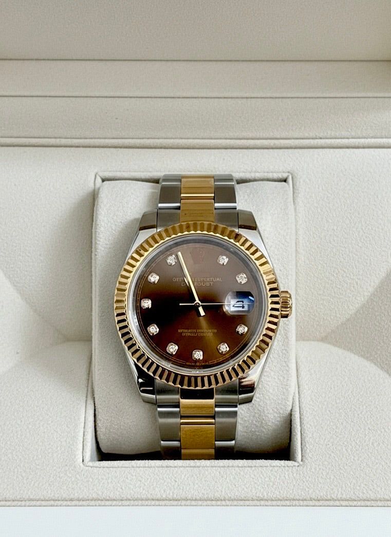 Rolex Date Just chocolate Dial Hype Nation