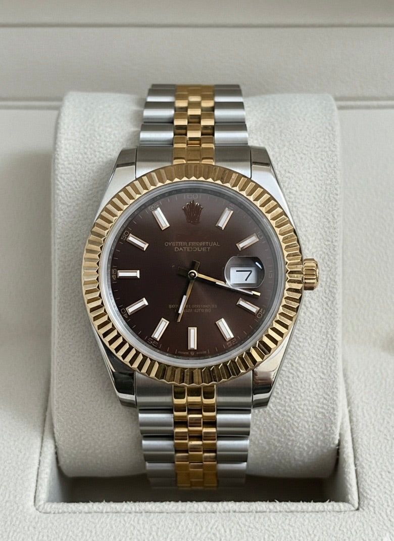 Rolex Date Just chocolate Dial Hype Nation