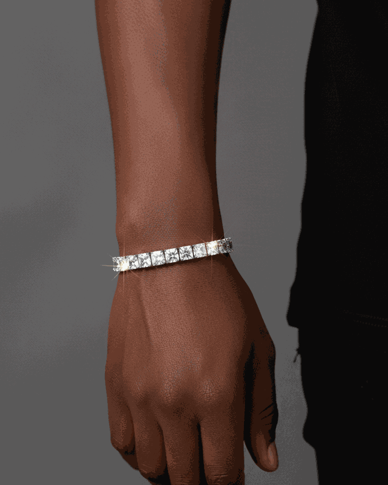 square tennis bracelet 