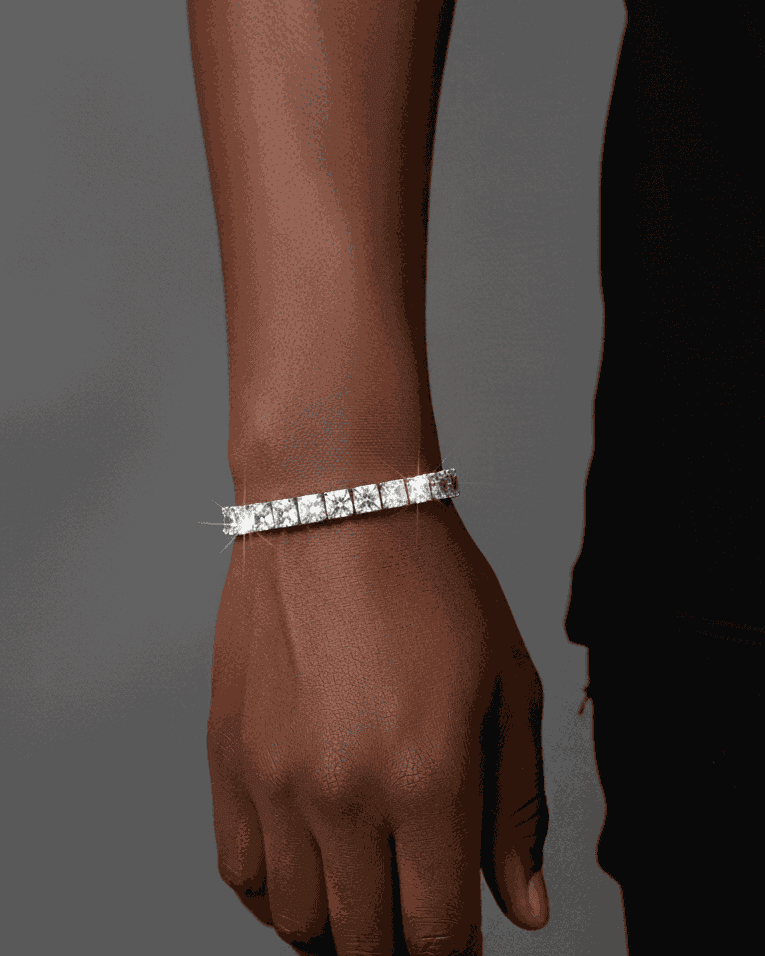 square tennis bracelet 